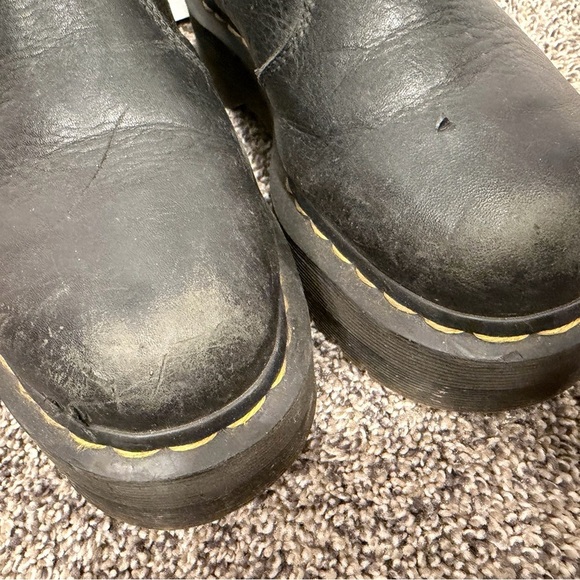 Doc martens faux fur lined platform Black boots size 5 - Picture 3 of 9